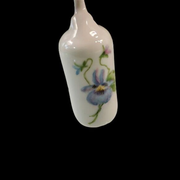 Vintage Miniature Porcelain Sugar Scoop Signed Hand Painted Spoon Scooper 3.5" - Picture 8 of 9